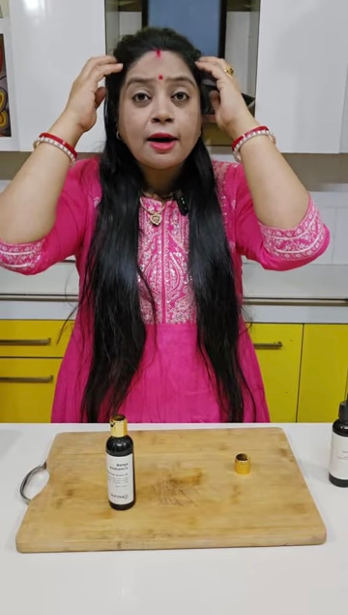 Load video: How to use keshpran grey hair oil and keshamrit hair growth oil